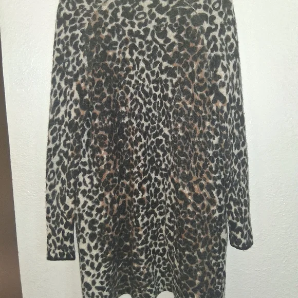 360Cashmere Leopard Print Long Line Cardigan S - Picture 7 of 7